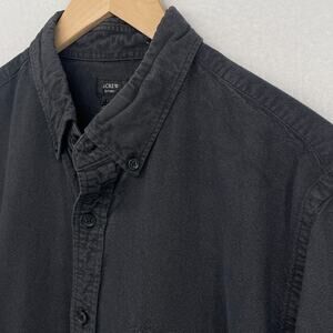 J.CREW Shirt Mens LT Tall Oxford Button Down Long Sleeve 100% Cotton Black